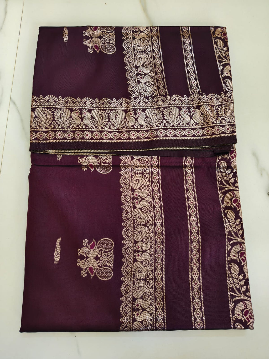 Royal Teal Peshwai Silk Saree