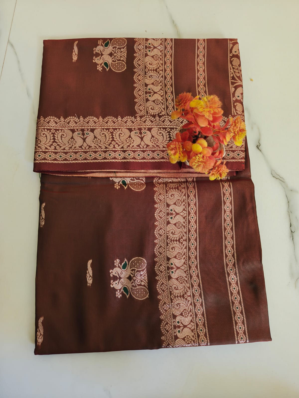 Royal Teal Peshwai Silk Saree