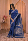 Royal Teal Peshwai Silk Saree