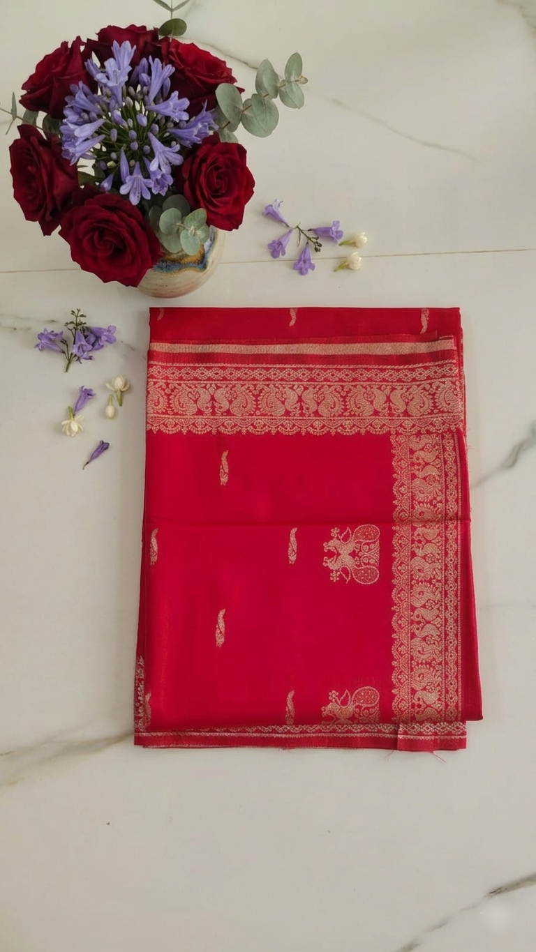 Royal Teal Peshwai Silk Saree