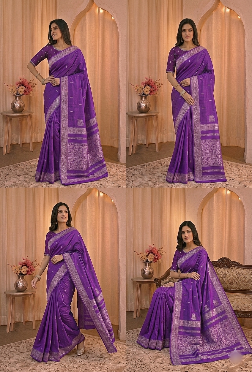 Royal Teal Peshwai Silk Saree