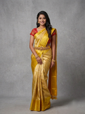 Golden Yellow Kanjivaram Silk Saree