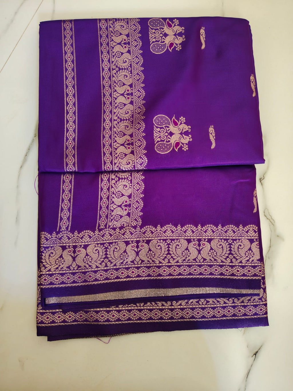 Royal Teal Peshwai Silk Saree