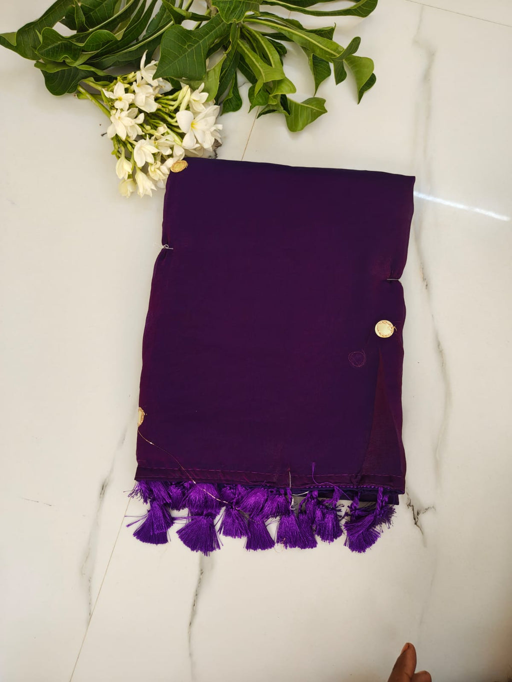 Purple -Advika Shimmering Tissue Silk Saree