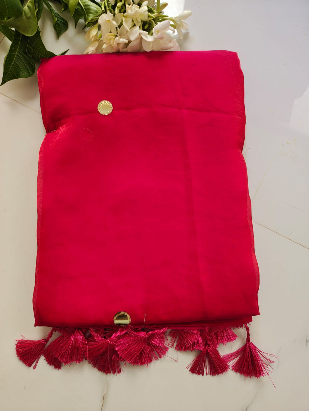 Red- Advika Shimmering Trending tissue silk Saree